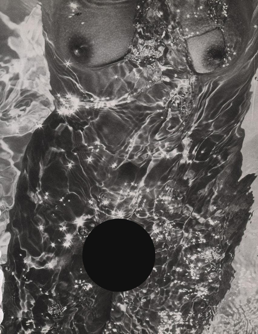 LUCIEN CLERGUE- Jeweled surface reflections: Artist: LUCIEN CLERGUE Print Title: Jeweled surface reflections Printing Date: 1970’s Medium: Photoengraving Printed in: the USA Image Size approx.: 10.5 x 8” Lucien Clergue (French: 1934 – 201