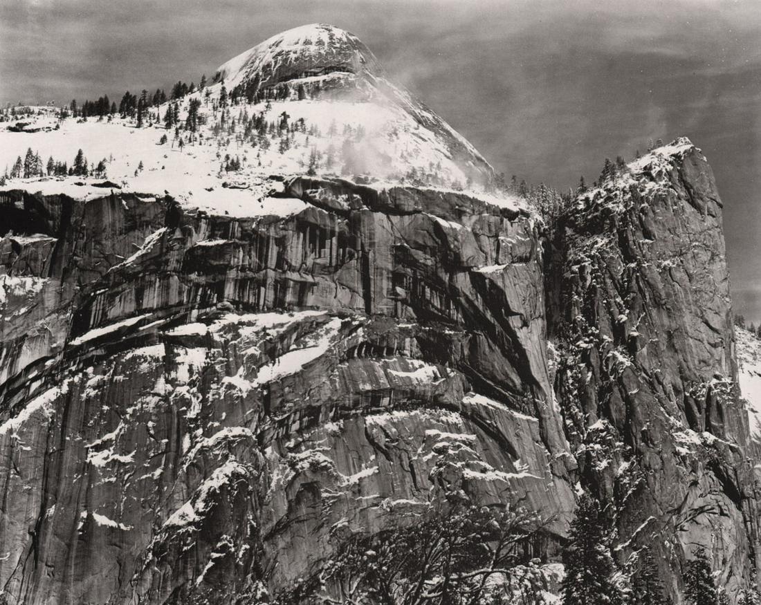 EDWARD WESTON- Yosemite, 1938: Artist: EDWARD WESTON Print Title: Yosemite, 1938 Medium: Photoengraving Printed in USA in 1970’s Image Size approx: 7.5 x 9.5” Edward Weston 1886-1958) was a 20th-century American photographer, c