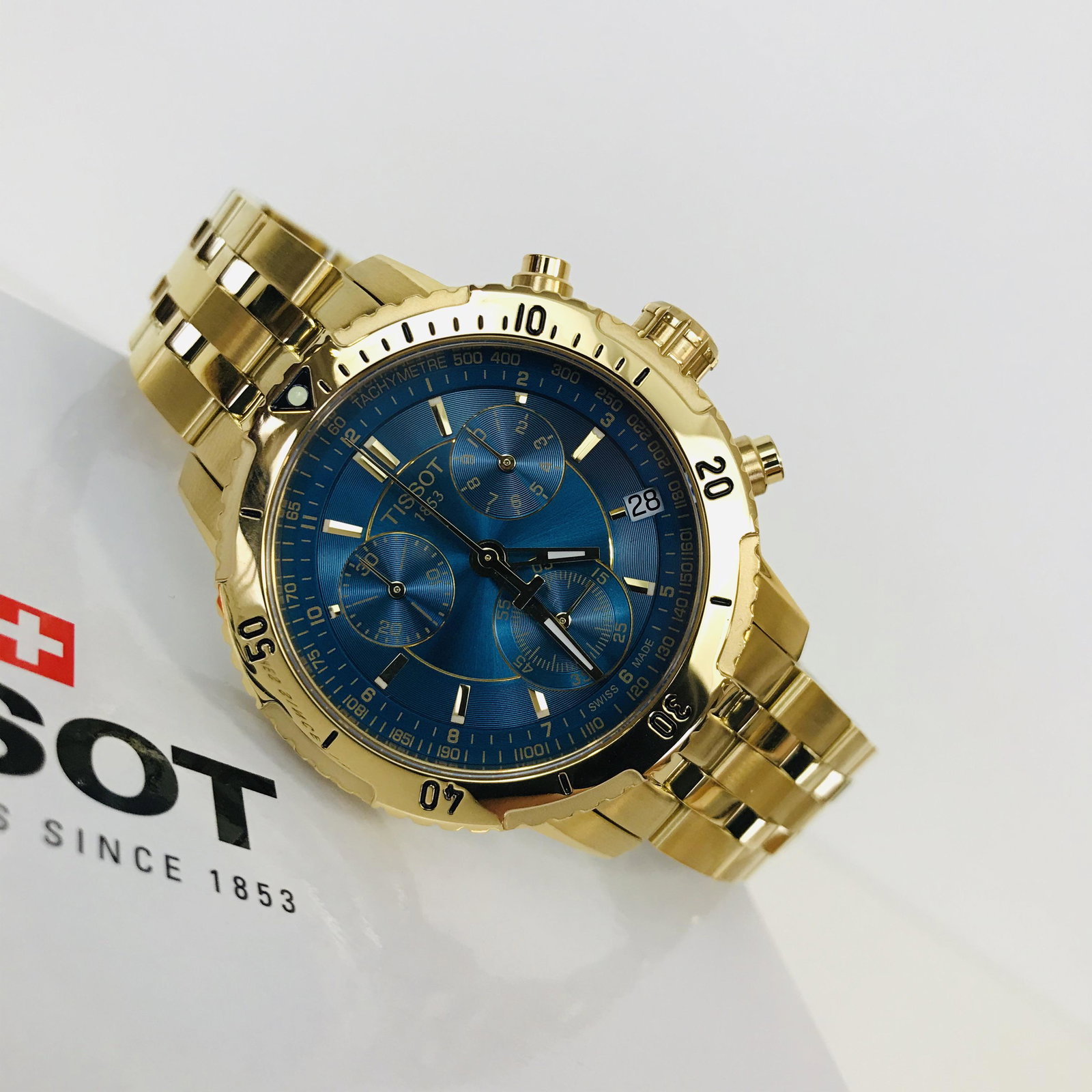 TISSOT PRS 200 Men's Gold Plated Chronograph Watch