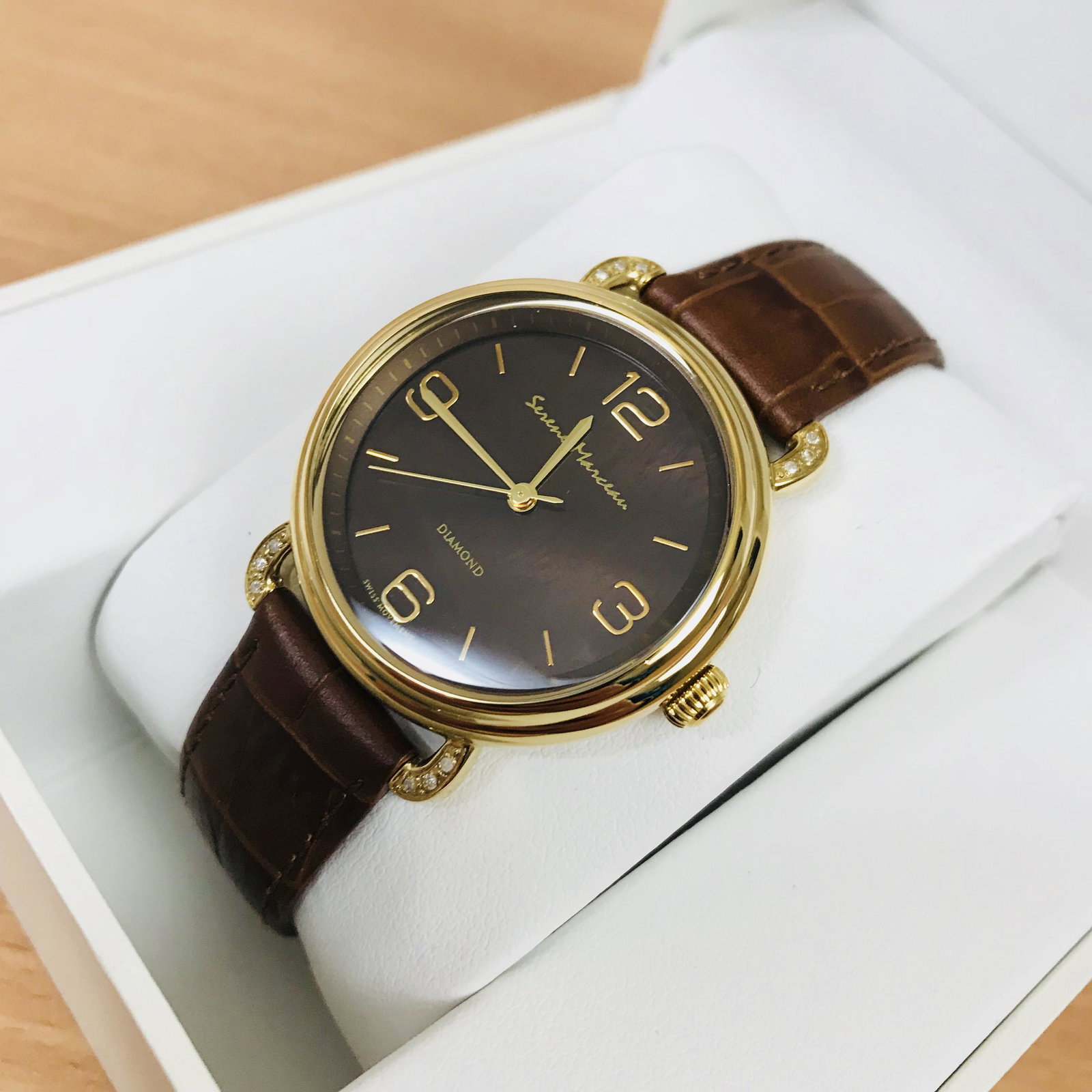 Serene Marceau Diamond Gold Plated Watch