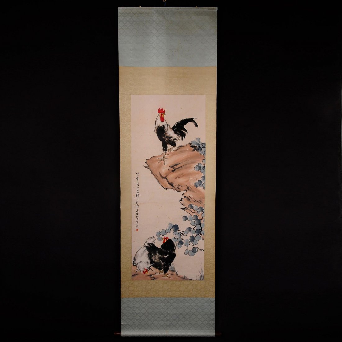 Chinese scroll painting-Xu Beihong: Title: Chinese scroll painting-Xu Beihong Maker: Origin: Asian private collection Date/Century: 20th century Materials: Painting on paper Size: Size: about 215x72 cm Description: Xu Beihong (July 19,