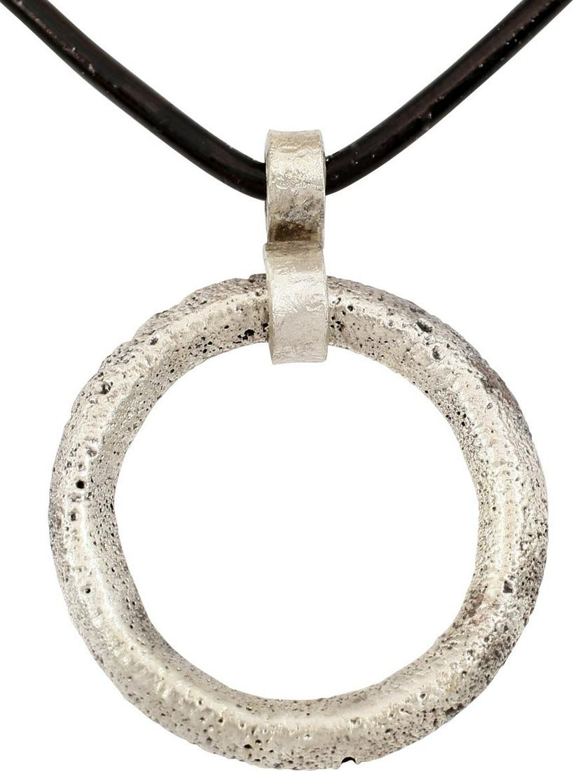 VIKING PROTECTIVE BROOCH NECKLACE C.900-1050 AD: Worn in numbers on the surface of the jerkin, these small metal brooches provided a measure of protection against sword cuts and, in fact, were a form of armor. See current Public Television programmi