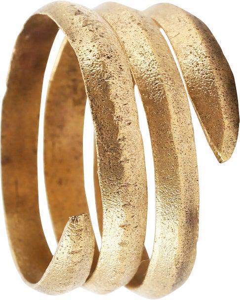 ANCIENT VIKING COIL RING C.850-1050 AD SIZE 10 1/2 (1 of 3)