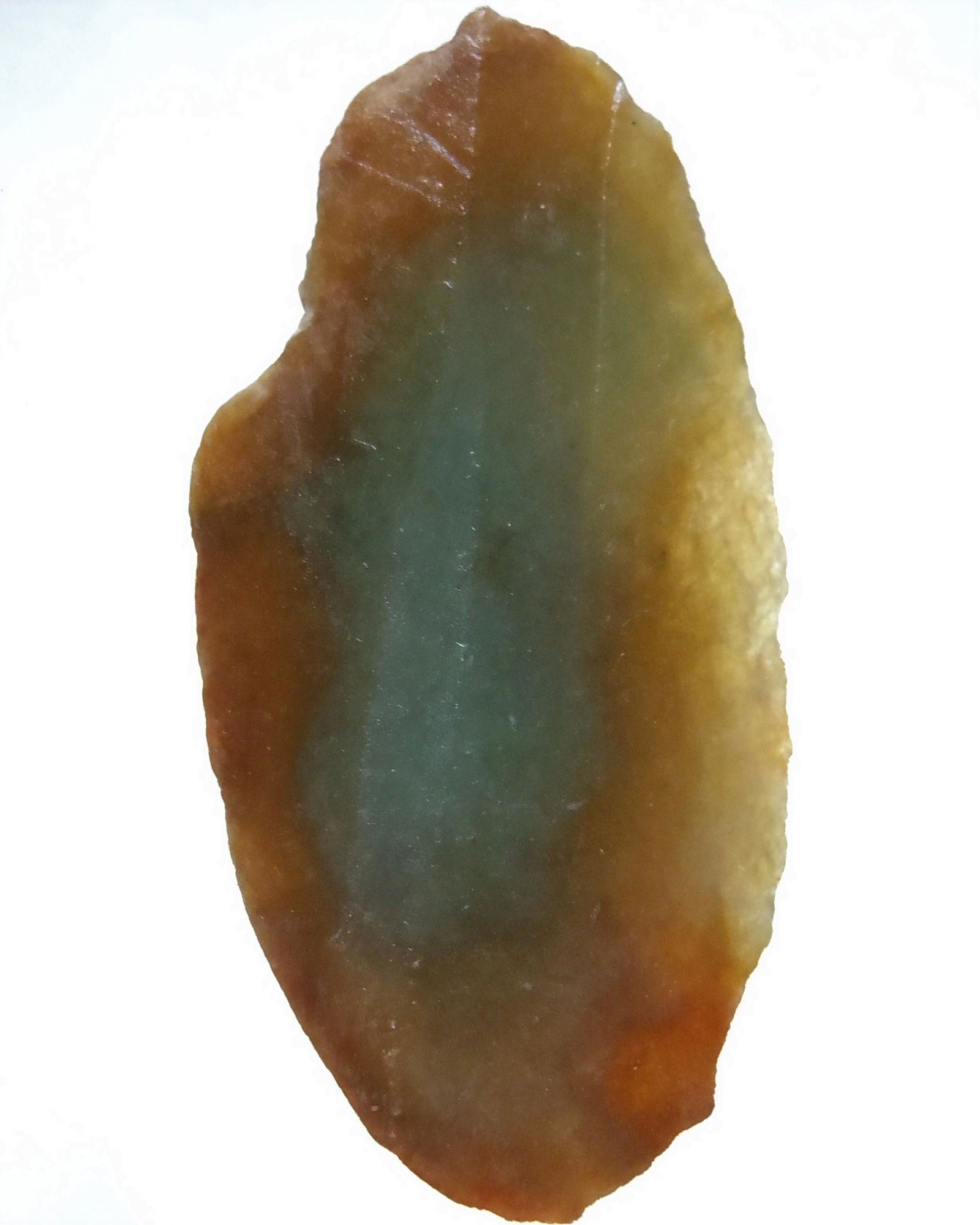 8.83 GRAM GENUINE BURMESE JADEITE JADE: Title: 8.83 GRAM GENUINE BURMESE JADEITE JADE Origin: Hpakant, Kaching State, Myanmar Size: 4.5x2.3x0.6 cm / 8.83 gram Additional Information: dark breen jadeite jade with brown natural skin Reserve: