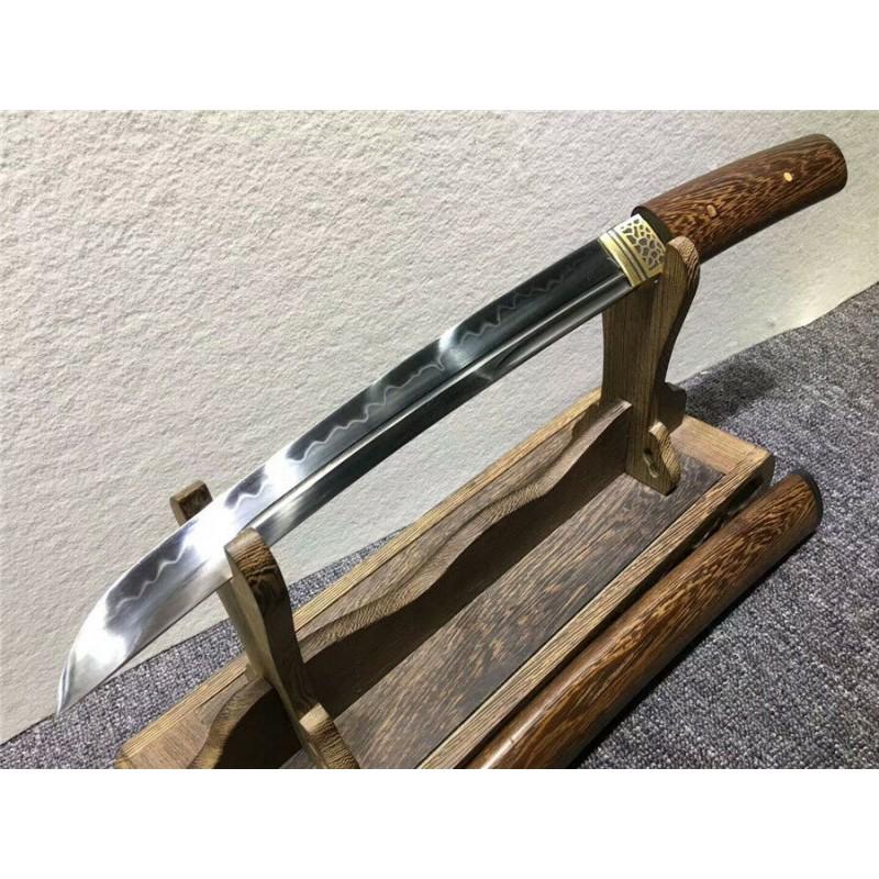 Exclusive pattern steel sword survival hard wood (1 of 4)