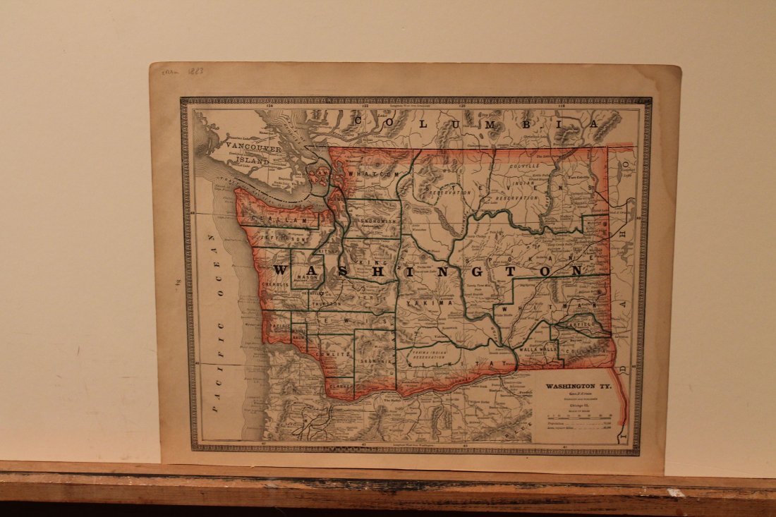1883 Map of the Washington Territory (1 of 3)