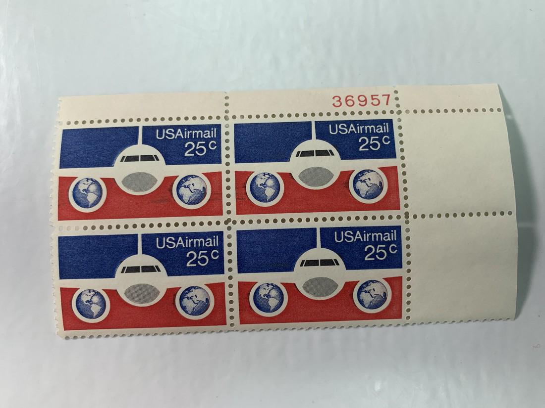 Scott NO. C89 1 each Plate Block MNH: No Reserve! Title: Scott NO. C89 1 each Plate Block MNH Date/Period: 1974 Additional Information: 25 cent USAirmail 1 each MNH Plate Block Scott No. C89 Shipping: Domestic: Flat-rate of $7.00 to anywh