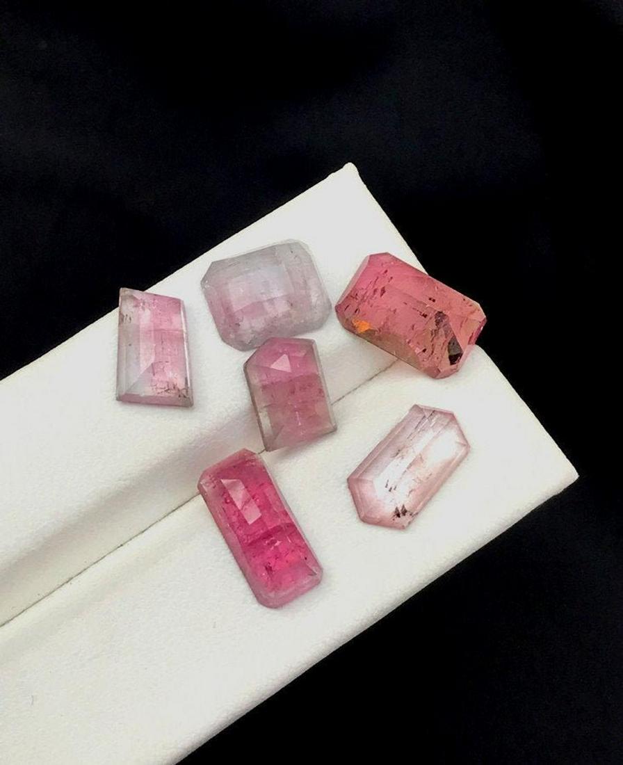 Tourmaline Rose Cuts , Natural Mix Color Tourmaline (1 of 5)