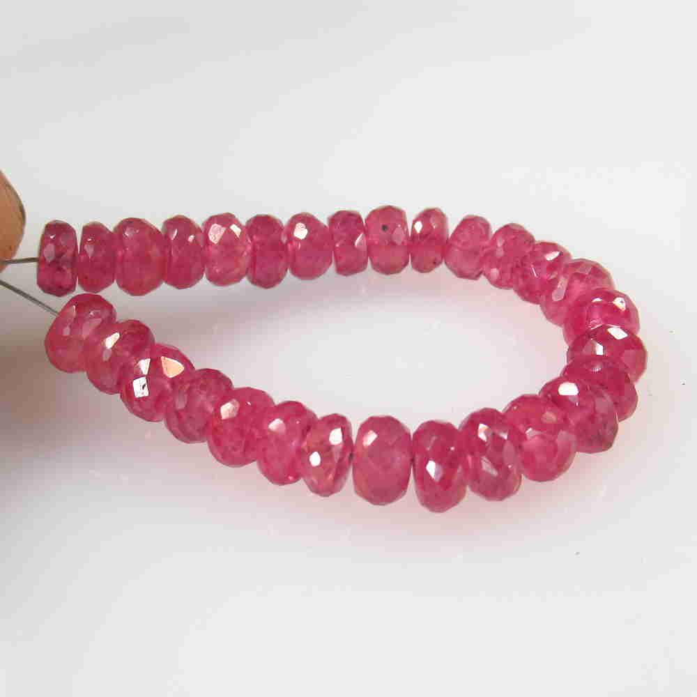 31.47 Ct Natural 29 Mozambique Red Ruby Round Beads (1 of 2)