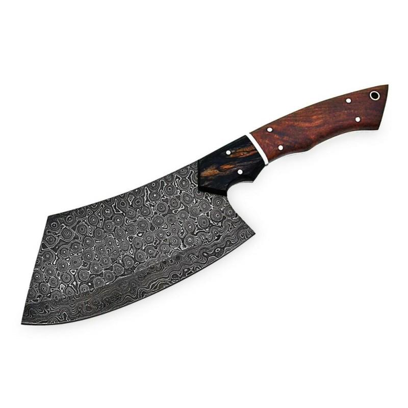 Handmade damascus steel axe out door rose wood (1 of 5)