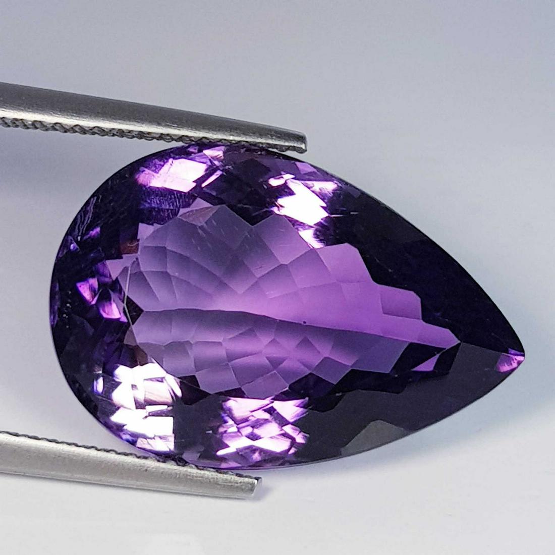 Excellent Gem Pear Cut Natural Amethyst 18.44 ct (1 of 5)