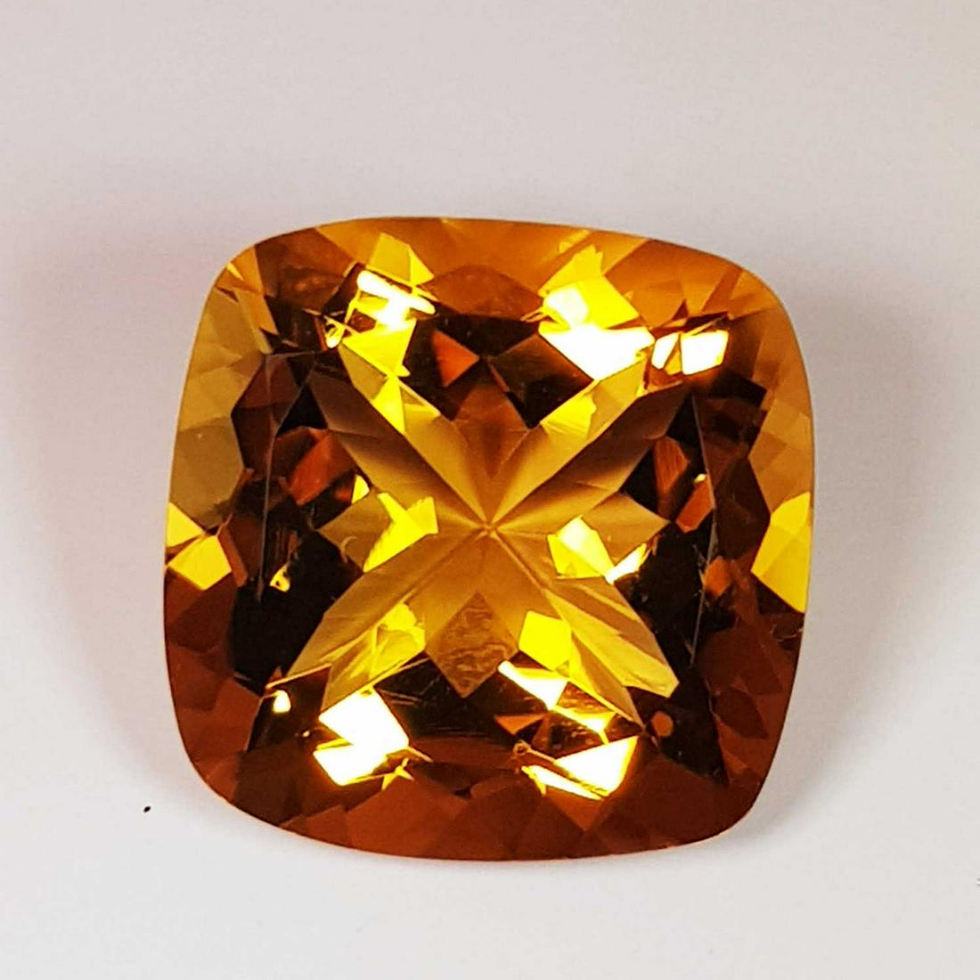 AAA Garde Cushion Cut Natural Citrine 12.09 ct (1 of 5)