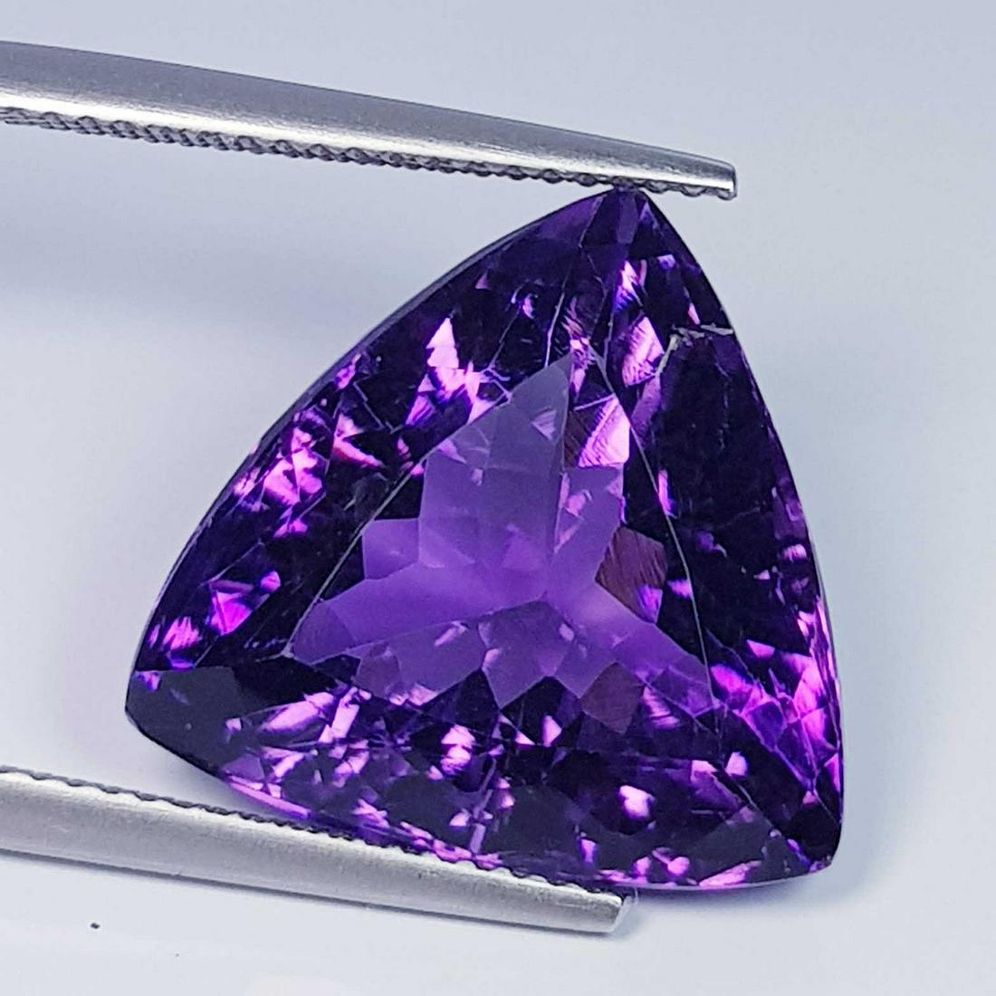 Top Grade Trillion Cut Natural Amethyst 15.20 ct (1 of 5)