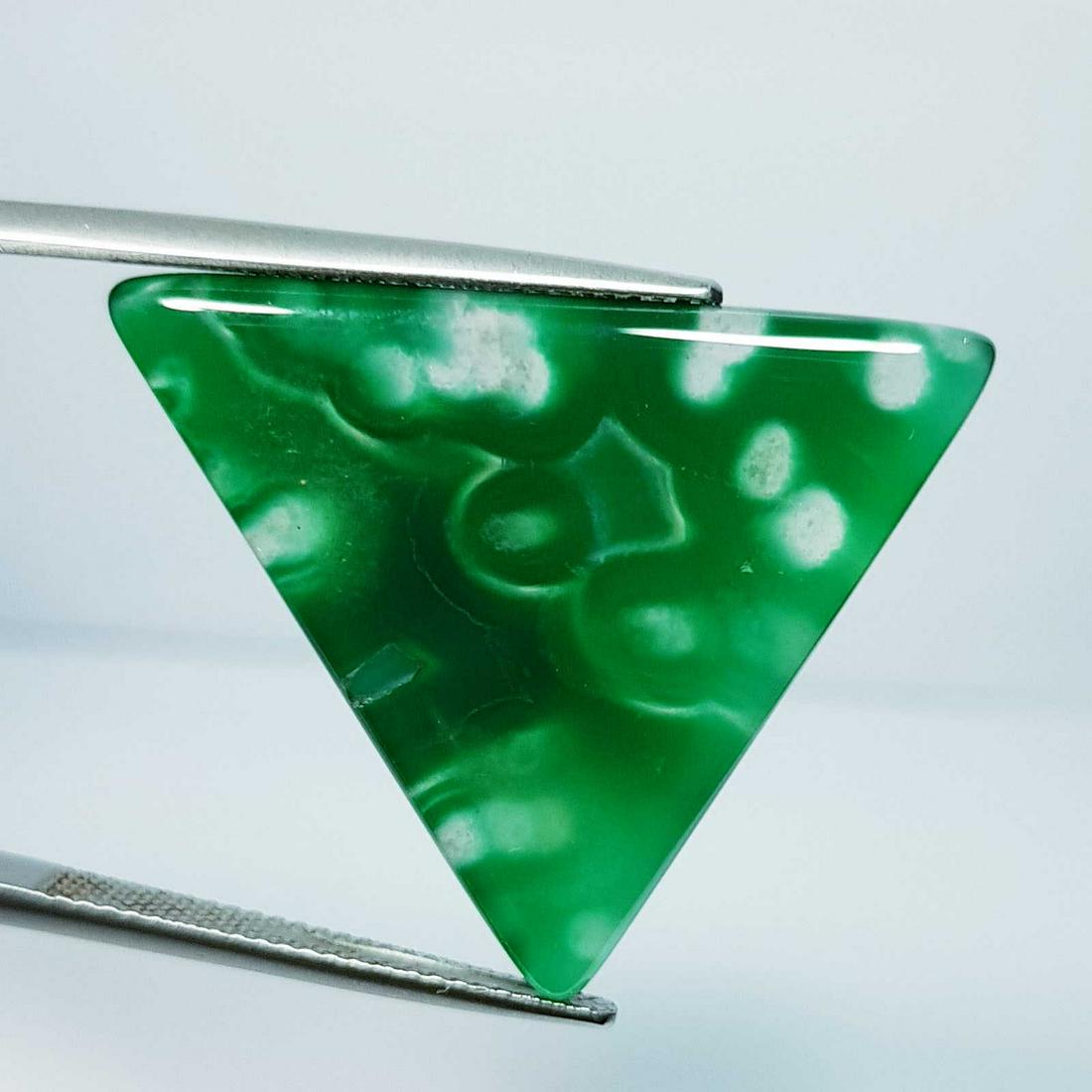 29.85 ct Natural Redish Orange Agate Trillion Cabochon (1 of 5)