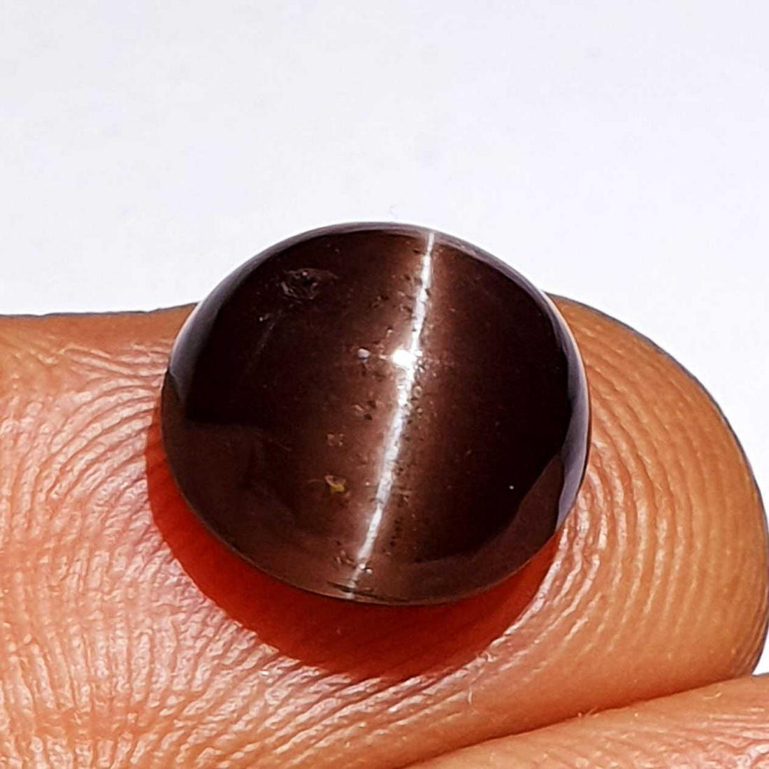 Natural Scapolite Cat's Eye 4.90 ct: No Reserve! Title: Natural Scapolite Cat's Eye 4.90 ct Color/Clarity: Opaque Gemstones: Loosegemstone Carat Weights: 4.9 Size/Dimensions: 10.50 x 10.00 x 6.70 Additional Information: Round - Africa Sh