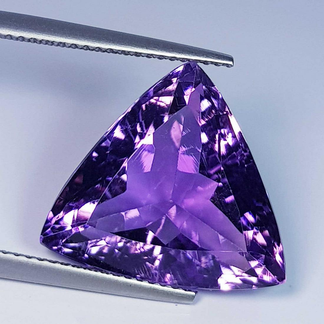 Exclusive Trillion Cut Natural Amethyst 14.90 ct (1 of 5)