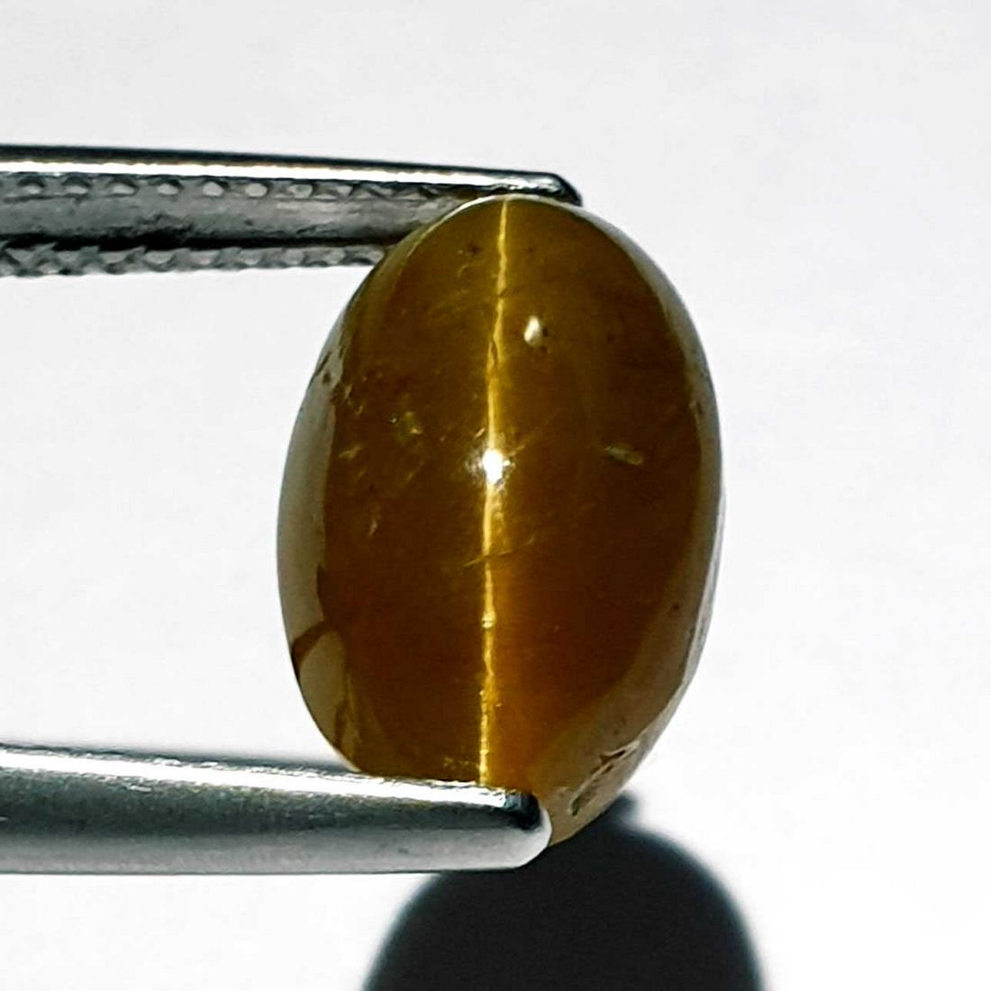 8.01 ct Natural Apatite cat's Eye: No Reserve! Title: 8.01 ct Natural Apatite cat's Eye Color/Clarity: Semi Transparent Gemstones: Loosegemstone Carat Weights: 8.01 Size/Dimensions: 12.90 x 8.20 x 9.00 Additional Information: Oval - Af