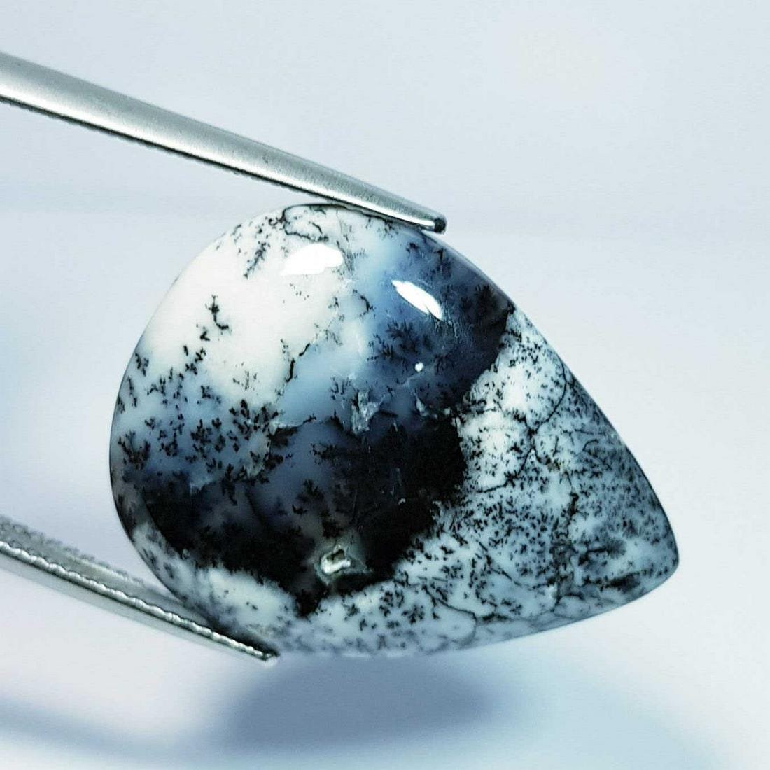 17.78 ct Natural Dendrite Opal Pear Cabochon (1 of 5)