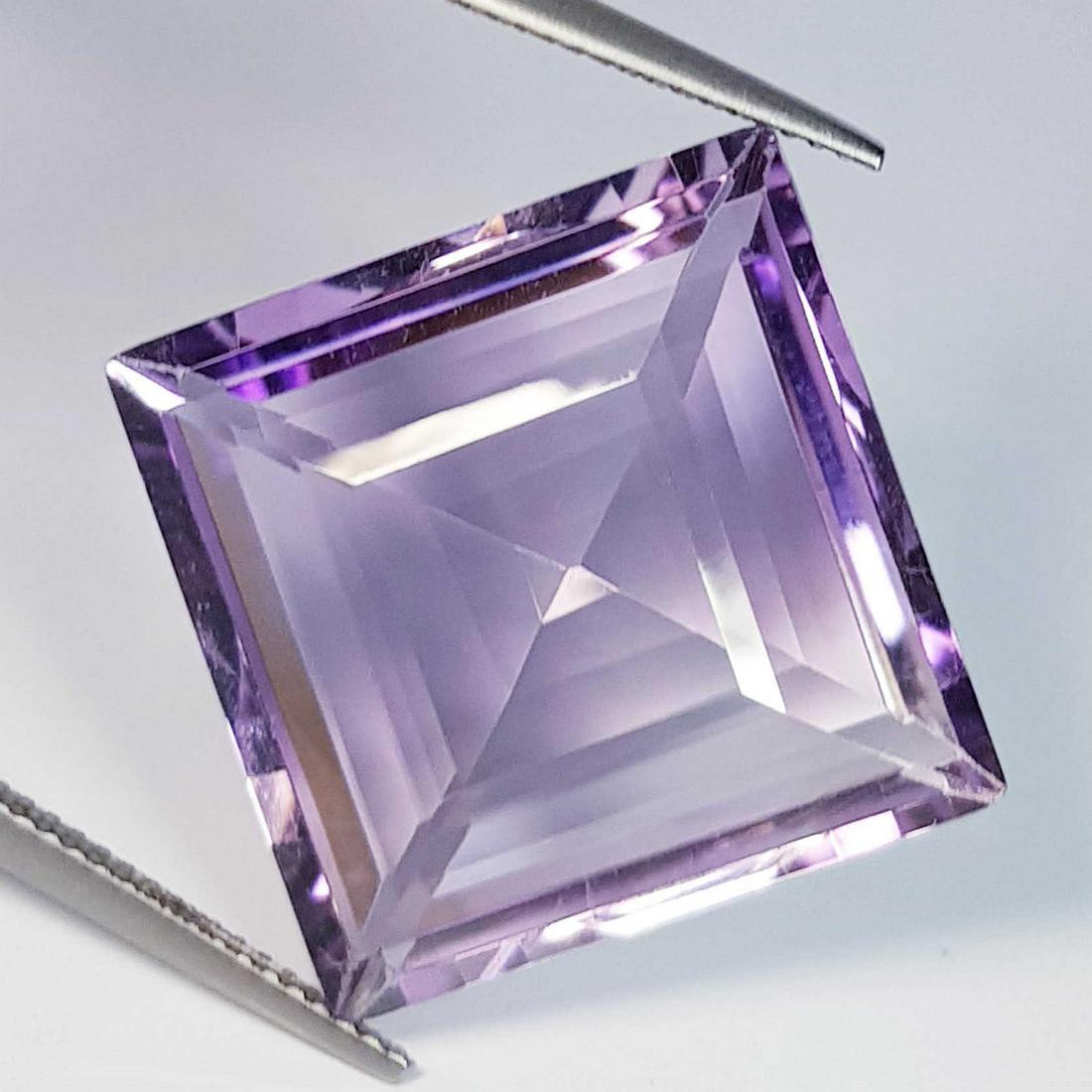 28.90 ct Natural Amethyst Square Cut (1 of 4)