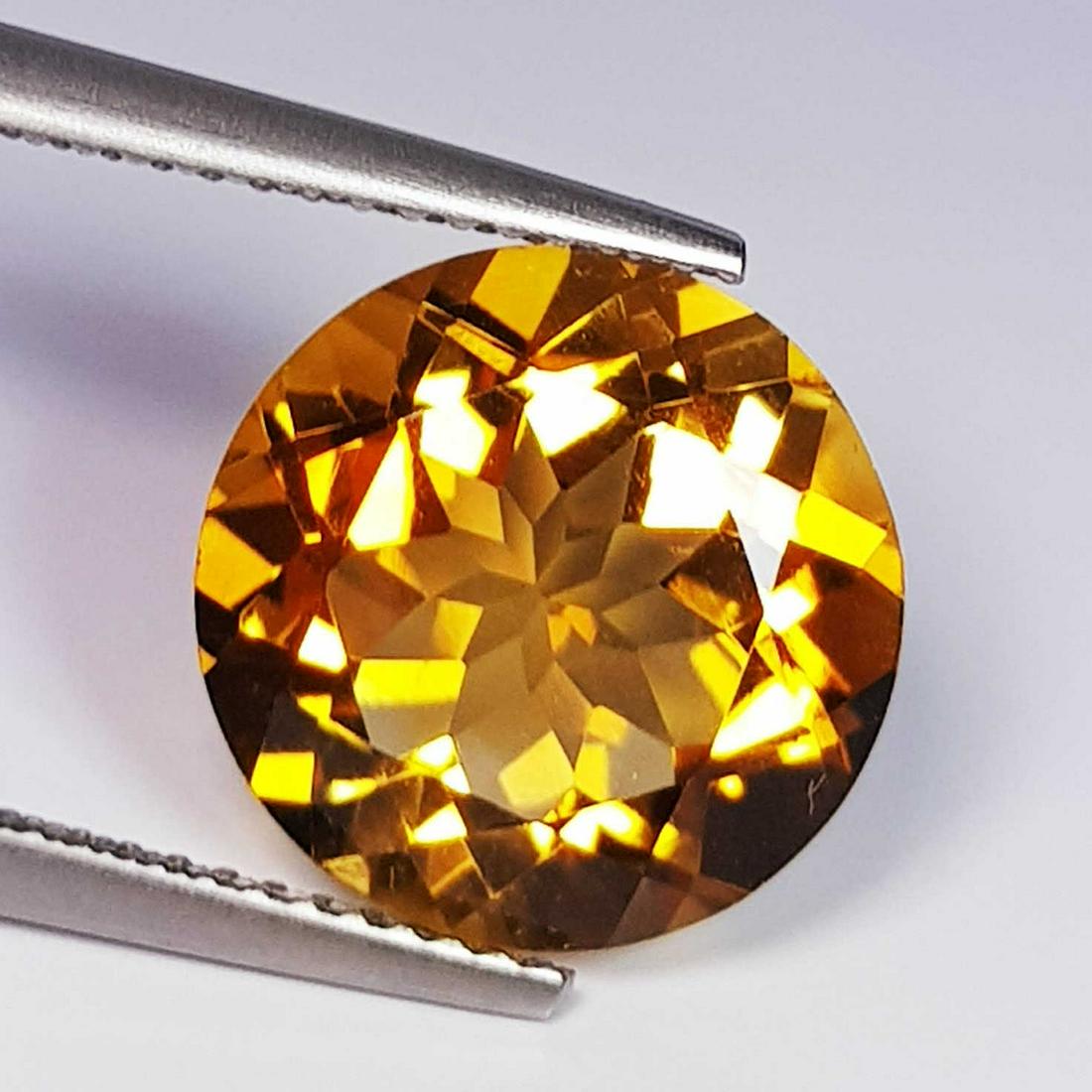 Excellent Gem Round Cut Natural Citrine 5.08 ct (1 of 5)