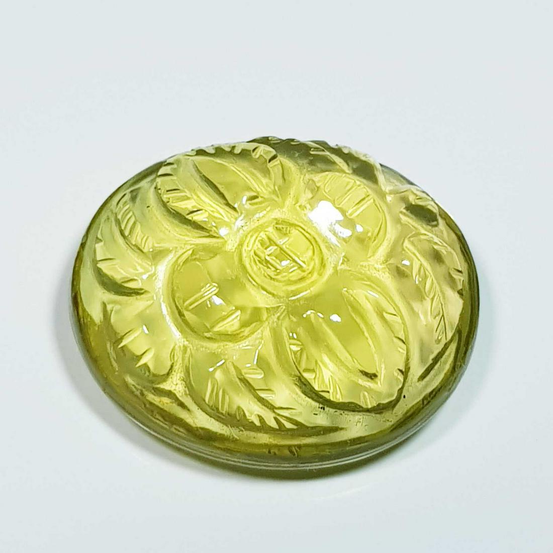 44.20 ct Natural Green Golden Quartz Cabochon (1 of 4)