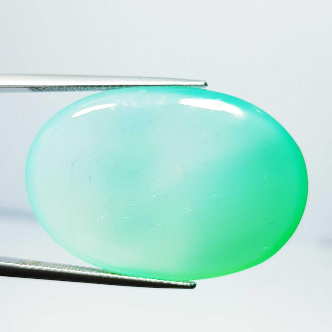 43.70 ct  Natural Green Agate Oval Cabochon (1 of 5)
