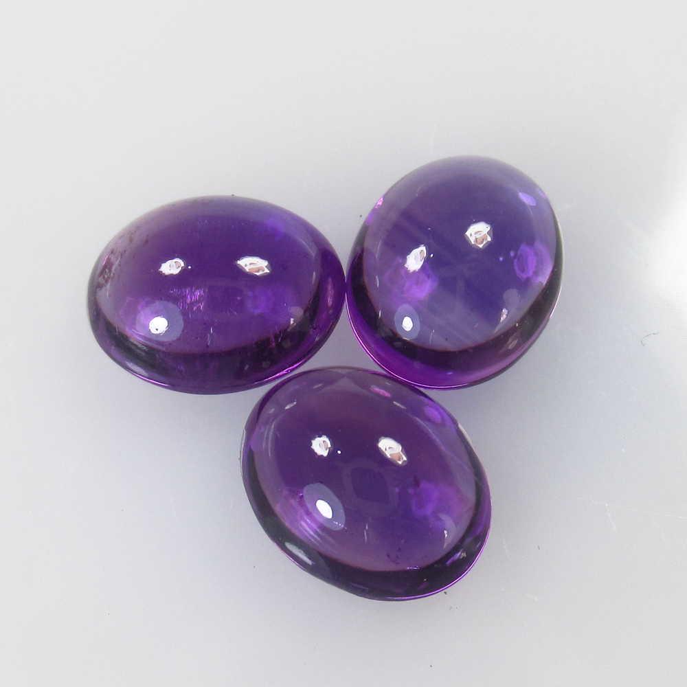 6.96 Ctw Natural 3 Purple Amethyst Oval Set (1 of 2)