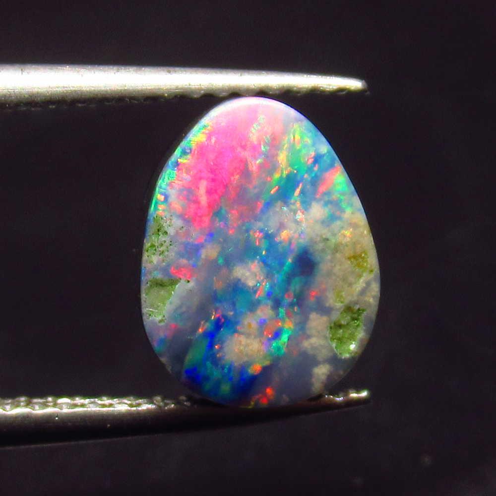 2.01 Ctw Natural Australian Black Opal Pear Cabochon (1 of 2)