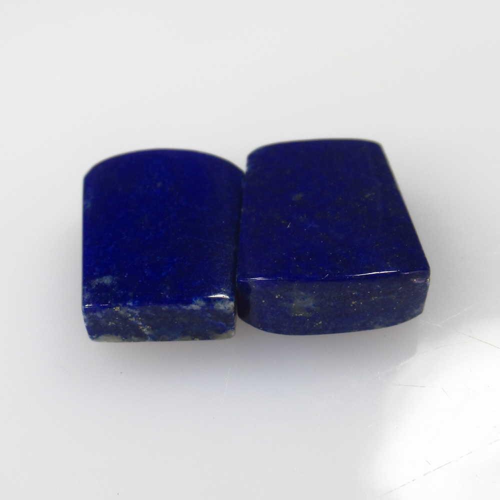 23.04 Ctw Natural Blue Lapis Lazuli Fancy Pair: No Reserve! Title: 23.04 Ctw Natural Blue Lapis Lazuli Fancy Pair Stone Clarity: Opaque Gemstones: Lapis Lazuli Size/Dimensions: 23.04 Carat Weights: 16.00 x 12.00 x 4.90 mm / 2 PC's Additional Inform