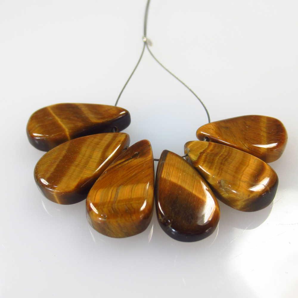 21.39 Ctw Natural 6 Tiger's Eye Pear Set (1 of 2)