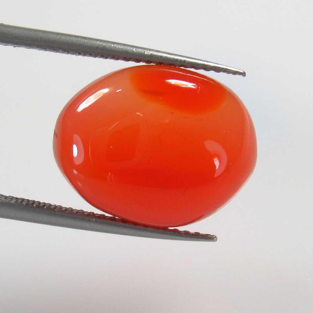 10.95 Ctw Natural Carnelian Oval Cab: No Reserve! Title: 10.95 Ctw Natural Carnelian Oval Cab Stone Clarity: Semi-Transparent Gemstones: Carnelian Size/Dimensions: 10.95 Carat Weights: 16.50 x 12.60 x 6.80 mm Additional Information: Excel