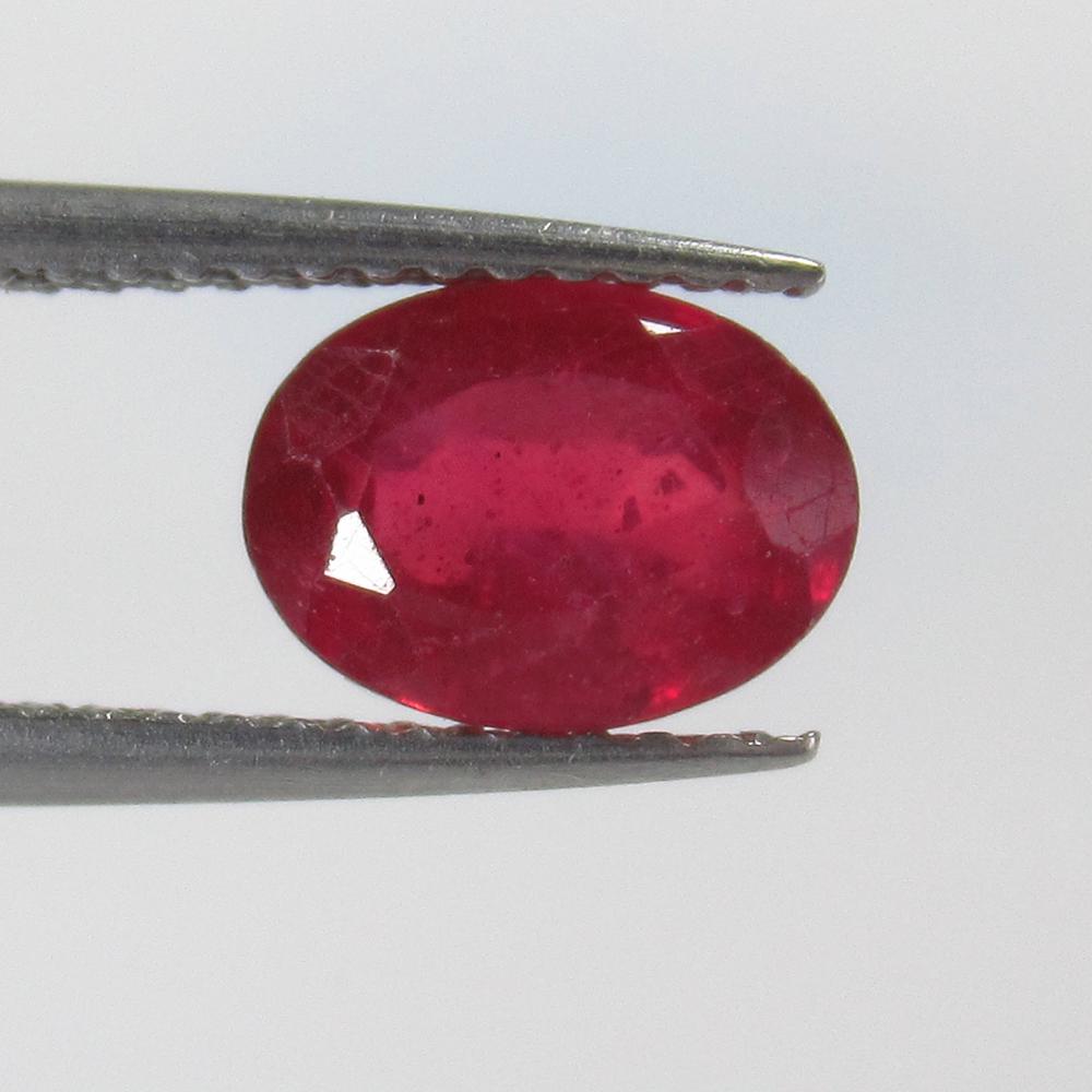 2.02 Ct Natural Mozambique Pinkish Red Ruby Oval Cut (1 of 2)