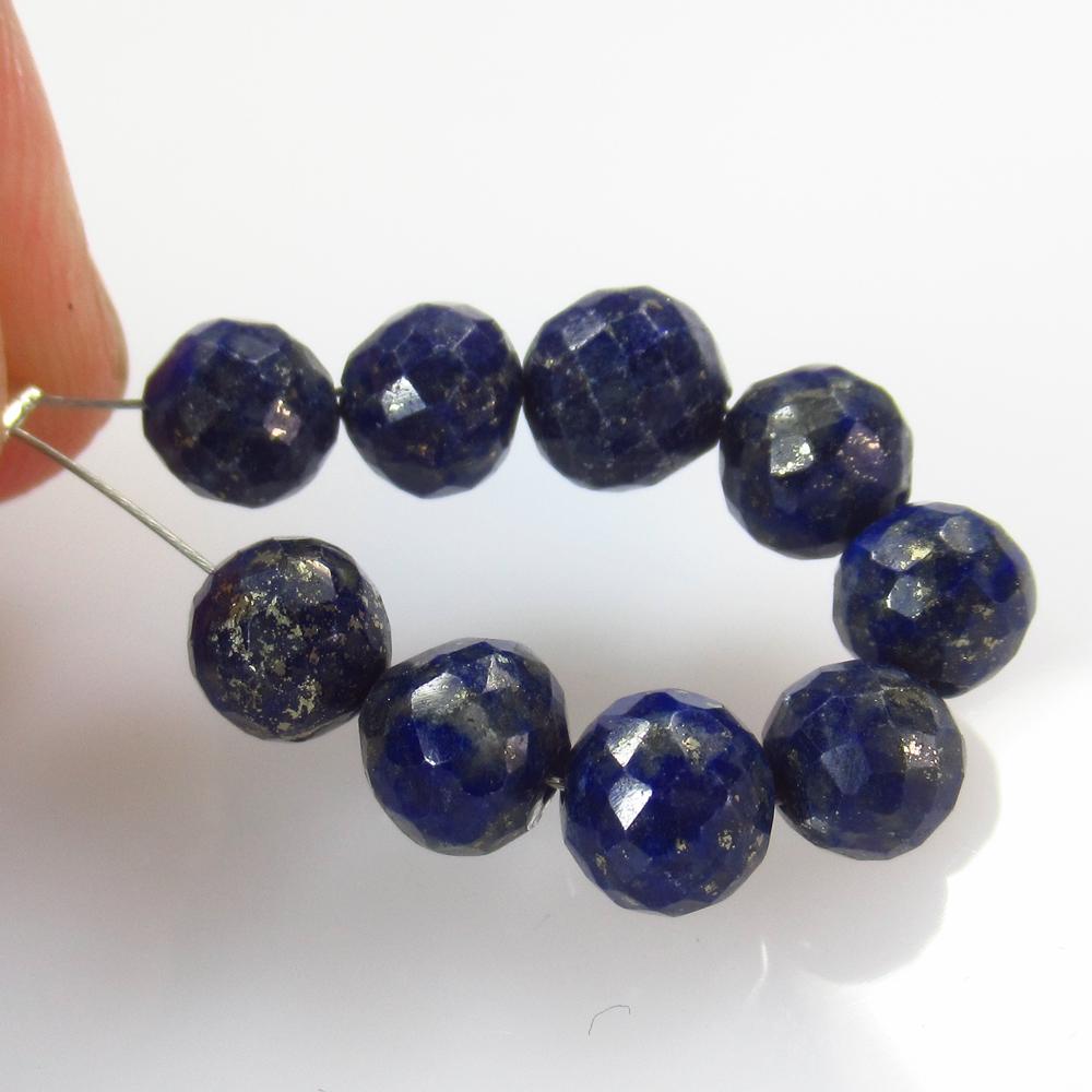 17.17 Ct Natural 9 Lapis Lazuli Drilled Round Ball: No Reserve! Title: 17.17 Ct Natural 9 Lapis Lazuli Drilled Round Ball Beads Stone Clarity: Opaque Gemstones: Natural Lapis Lazuli Beads Carat Weights: 17.17 Size/Dimensions: 5.90 to 6.40 mm / 9 PC's A