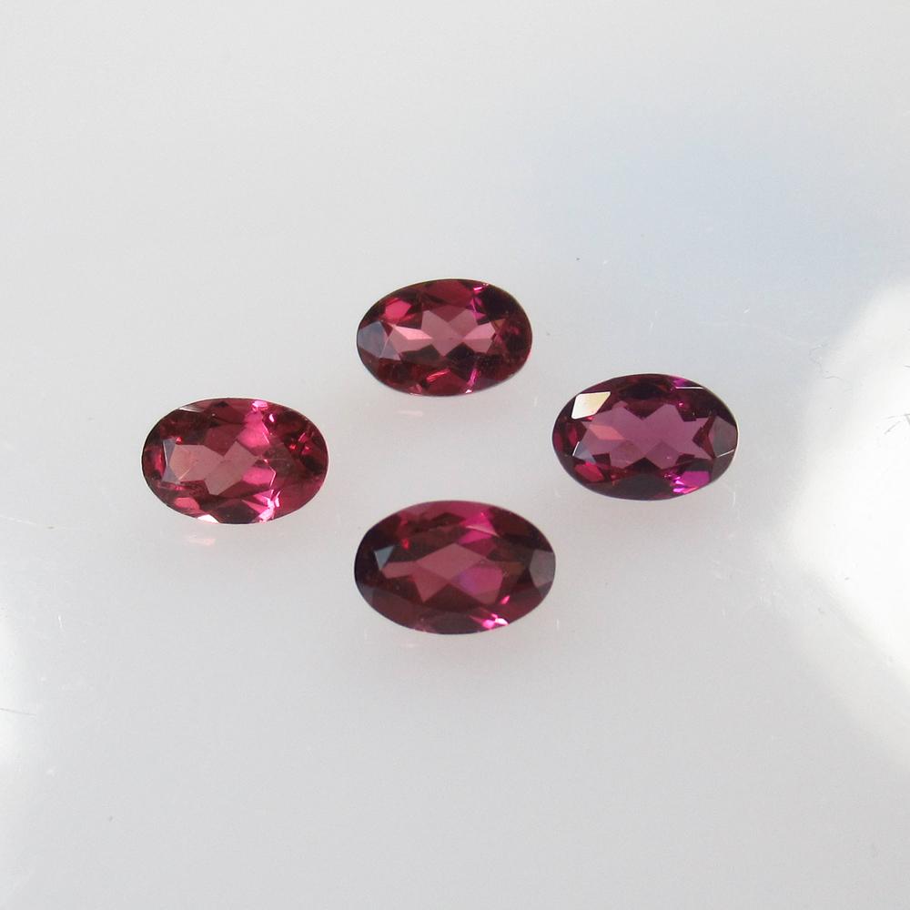 2.19 Ct Natural 4 Rhodolite Garnet Oval Set (1 of 2)