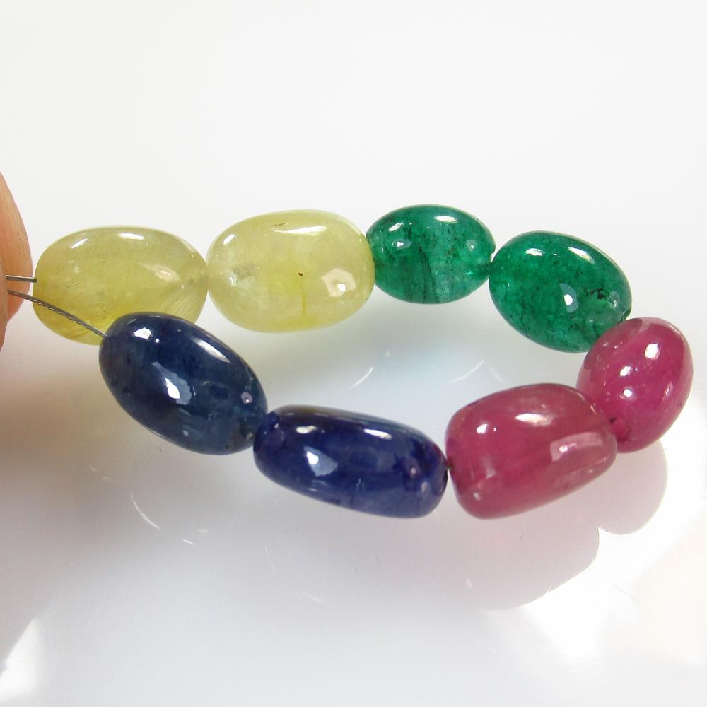 40.92 Ct Natural 8 Emerald, Ruby, Sapphire Beads (1 of 2)