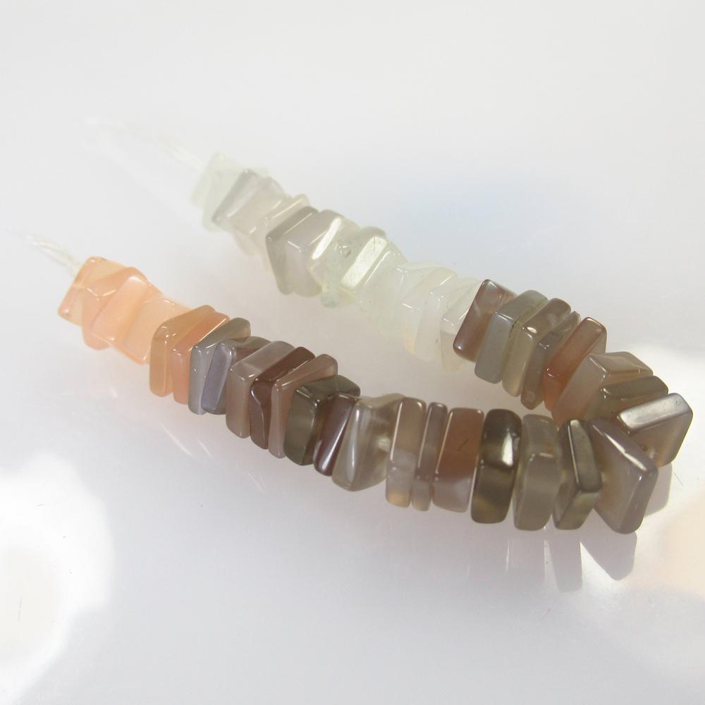 19.18 Ct Natural 45 Drilled Moonstone Square Beads (1 of 2)