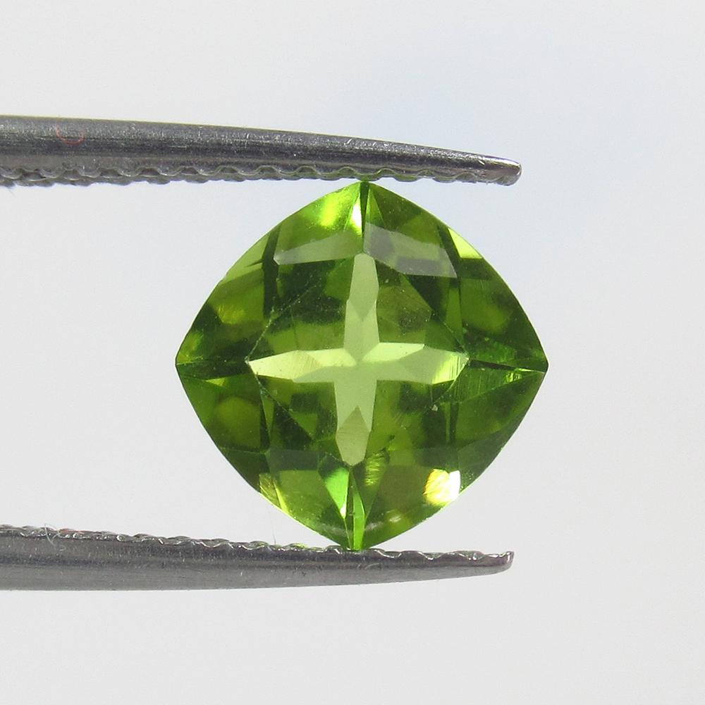 1.73 Ct Natural Pakistan Peridot Cushion Cut: No Reserve! Title: 1.73 Ct Natural Pakistan Peridot Cushion Cut Stone Clarity: VVS Gemstones: Natural Peridot Carat Weights: 1.73 Size/Dimensions: 7.10 x 7.10 x 4.80 mm Additional Information: Top Cla
