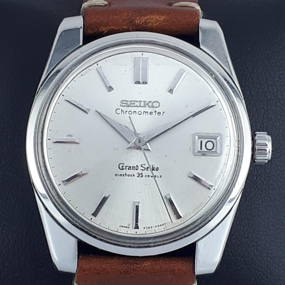 Seiko - Grand Seiko - Ref: 5722-9990 - Men - 1960-1969: Brand: Seiko Model: Grand Seiko Reference Number: Ref: 5722-9990 Gender: Men Period: 1960-1969 Movement: Manual winding Case material: Steel Type: Analogue wristwatch Shipped Insured: Yes Condition: I