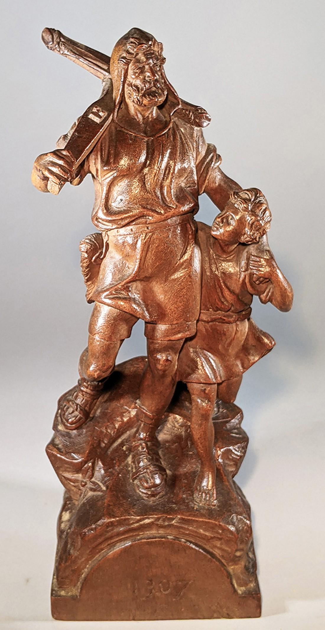 Black Forest Carving of William Tell (1 of 5)