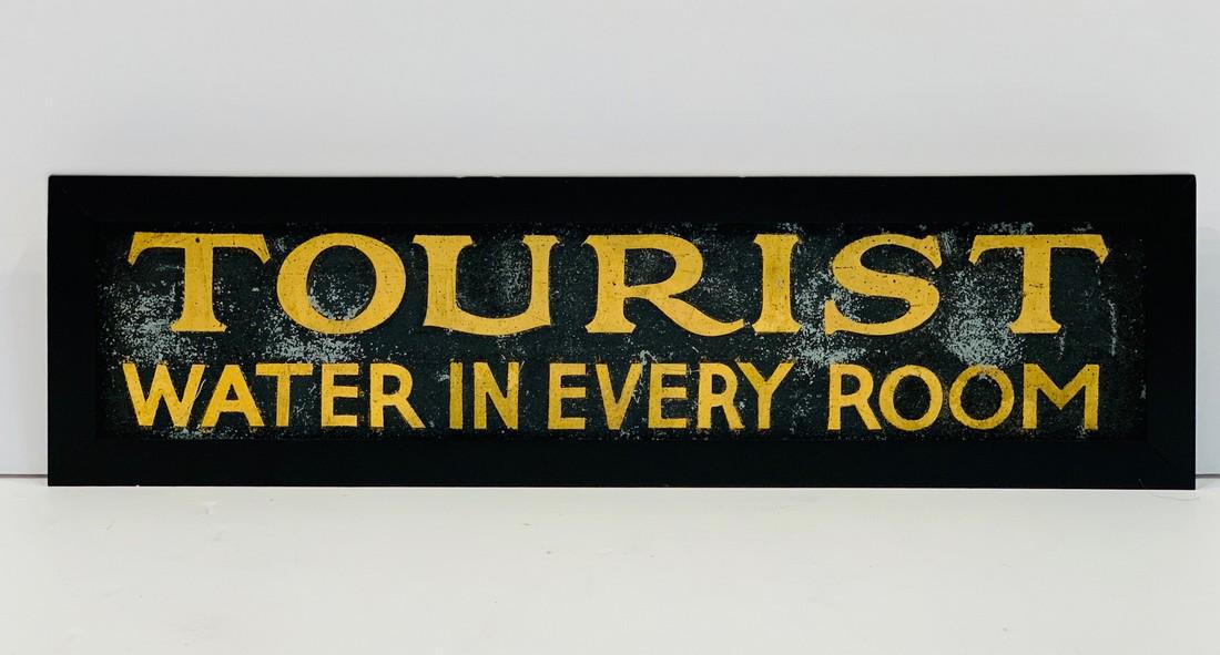 c. 1900 TOURIST WATER IN EVERY ROOM Sign (1 of 4)