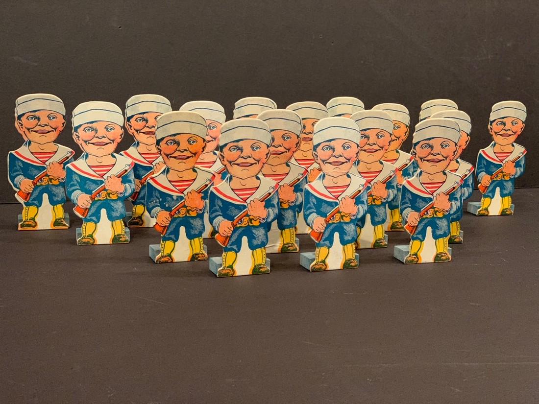 17  lithographed Sailor Boy knock-down Toys, c. 1920 (1 of 5)