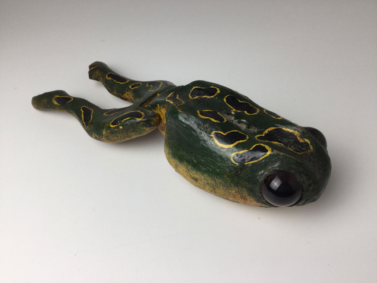 Large Frog Lure with Glass Eyes Signed (1 of 5)