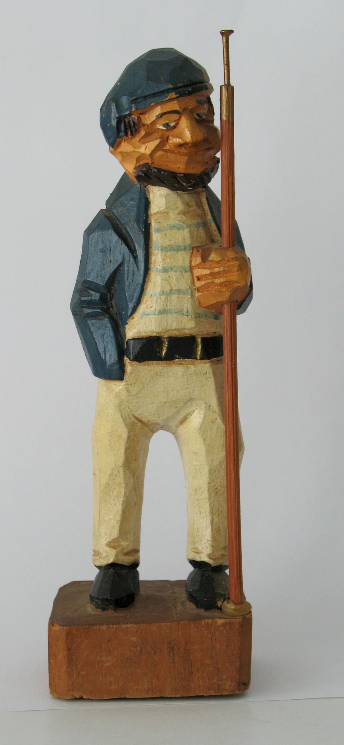 Folk art wood carving of a pirate's mate. (1 of 3)