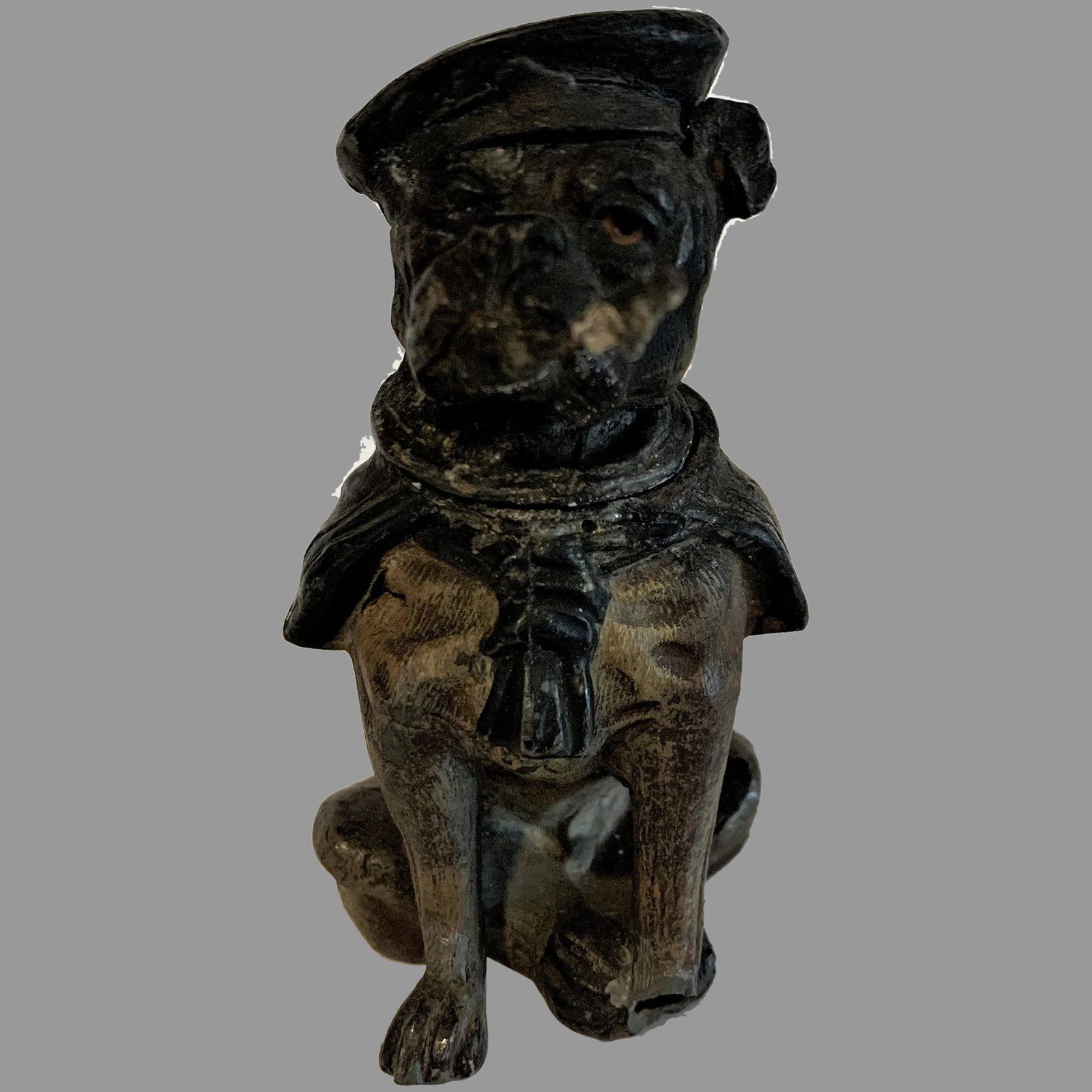 Antique English Painted Spelter Novelty Inkwell, Sailor (1 of 10)