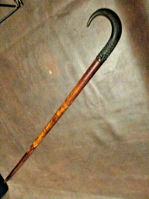 Antique Victorian Horn Handled Walking Stick Cane (1 of 11)