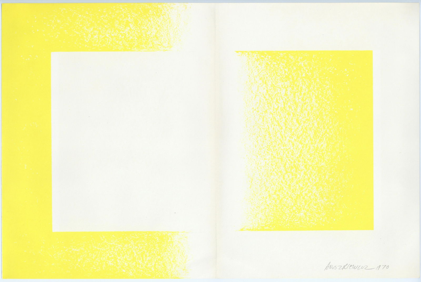 Richard Anuszkiewicz original lithograph "Yellow (1 of 1)