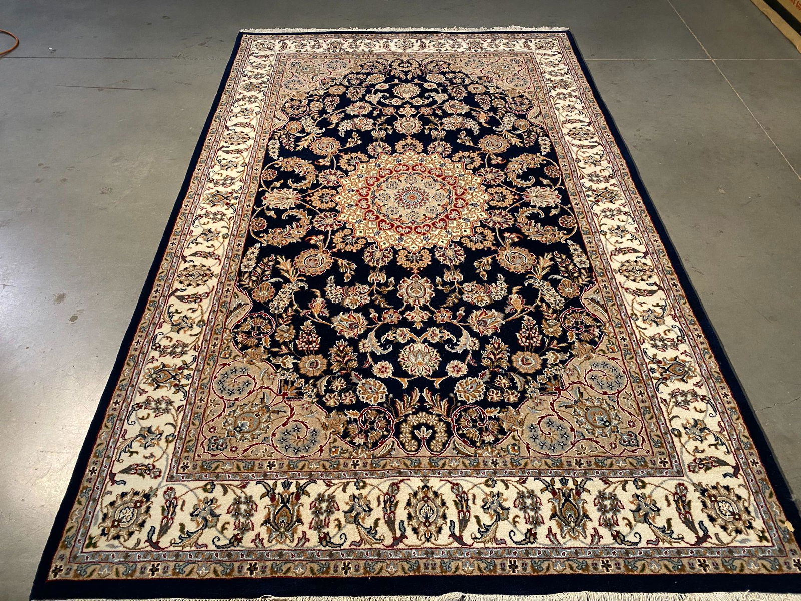 STUNNING SILK &WOOL PERSIAN KASHAN RUG 5.8x9.2 (1 of 10)