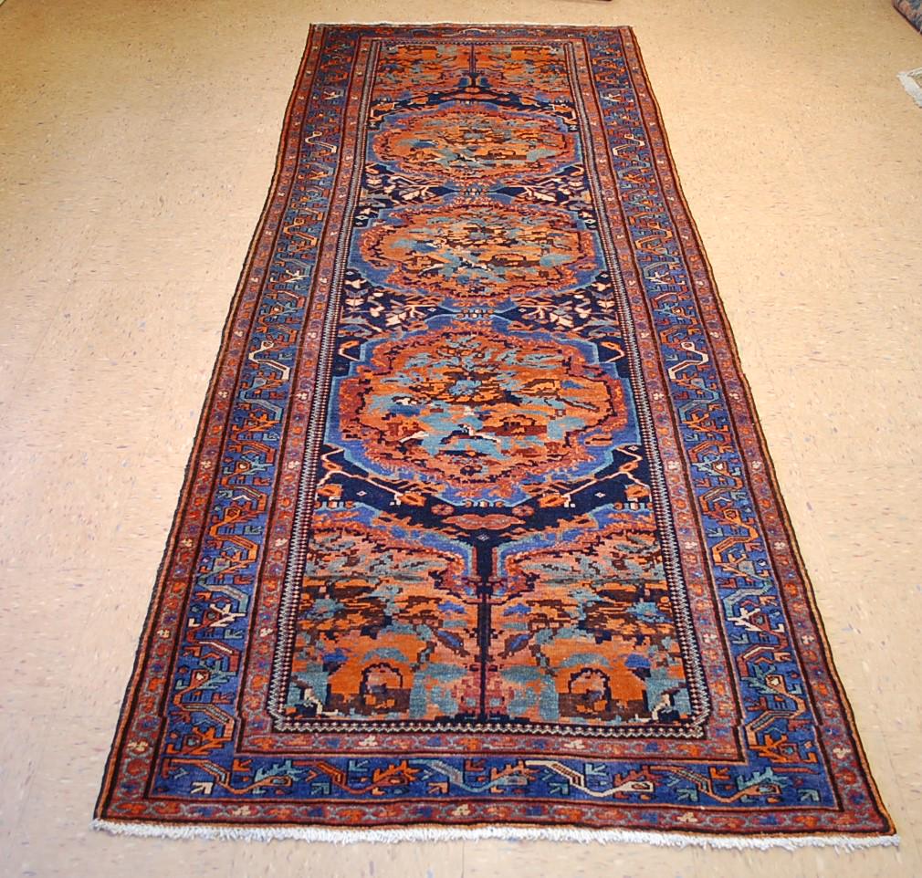 CIRCA 1910's ANTIQUE ULTRA RARE MALAYEER RUG RUNNER (1 of 12)