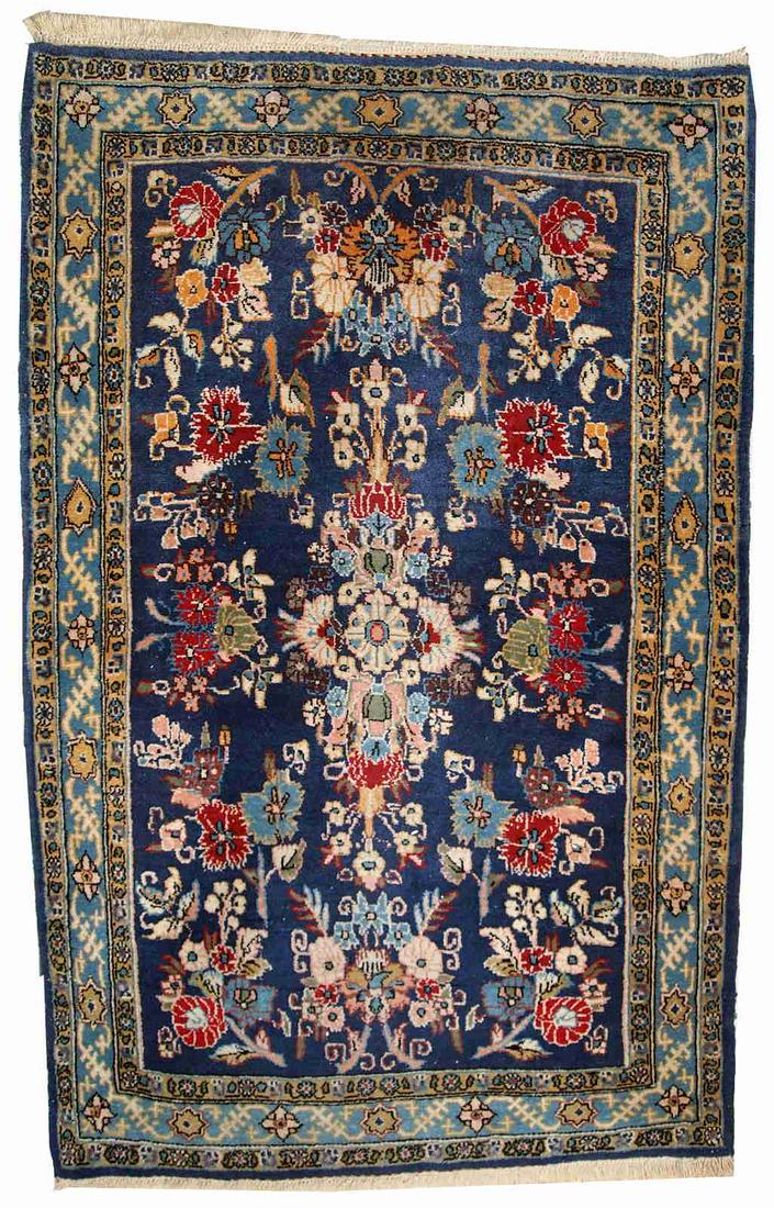 Handmade vintage Persian Tehran rug 2.7' x 4.2' (84cm x (1 of 11)