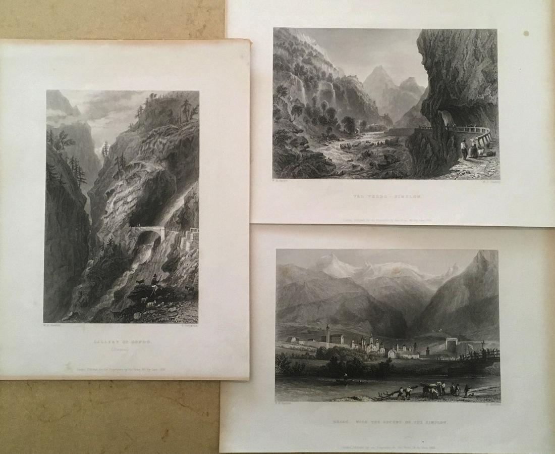 Bartlett: Three Views of the Simplon Pass, Switzerland (1 of 4)